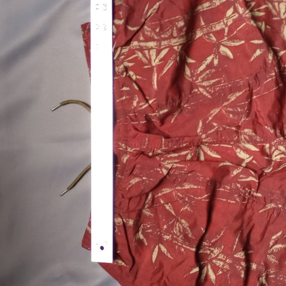 Patagonia Baggies Long Adult Size Small Maroon Gold Floral Lined - Picture 3 of 10